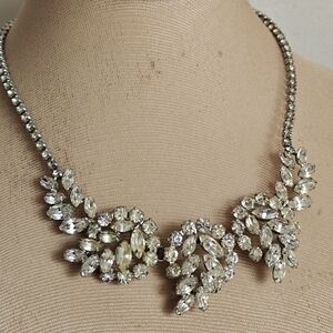 Elegant Sherman Clear Crystals Necklace